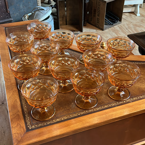 Vintage Amber Dessert Cups