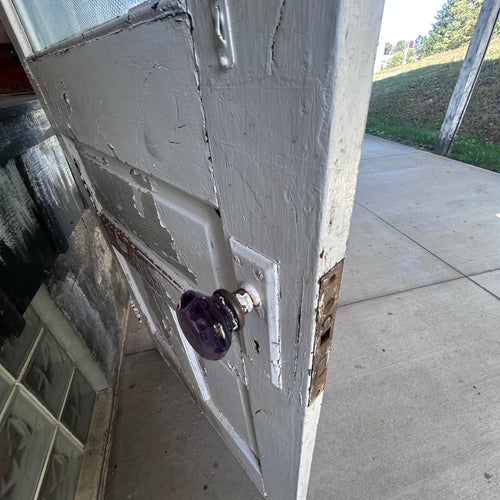 Antique Door w/ Etched Glass