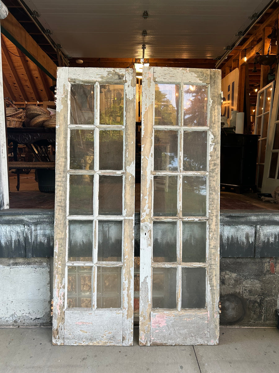 Antique French Doors (original wavy glass)