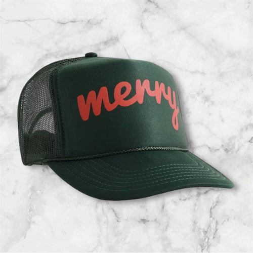 “Merry” Trucker Hat Green