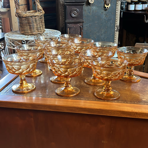 Vintage Amber Dessert Cups