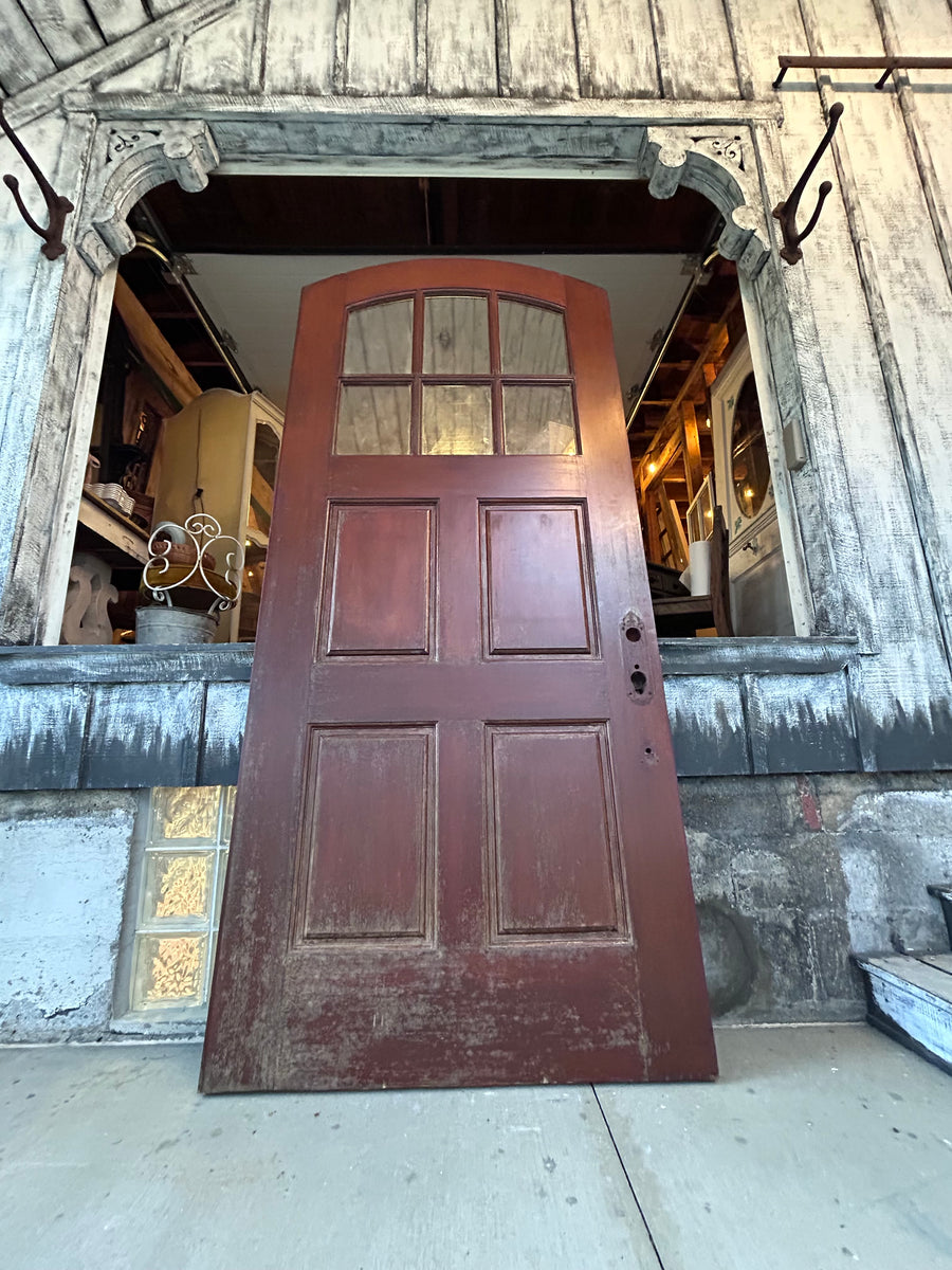 8’ Tall Arched Mahogany Door