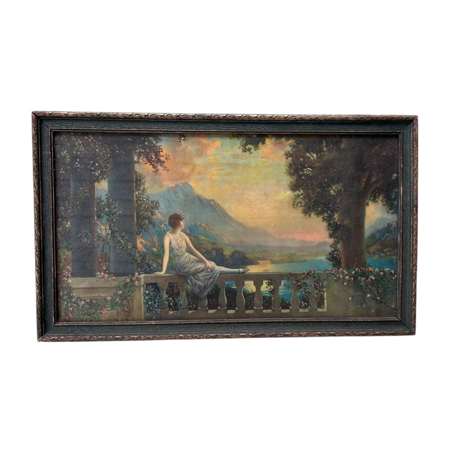 Vintage “Sunset Dreams” Framed Print