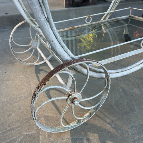 Vintage Salterini Wrought Iron Garden Tea Cart