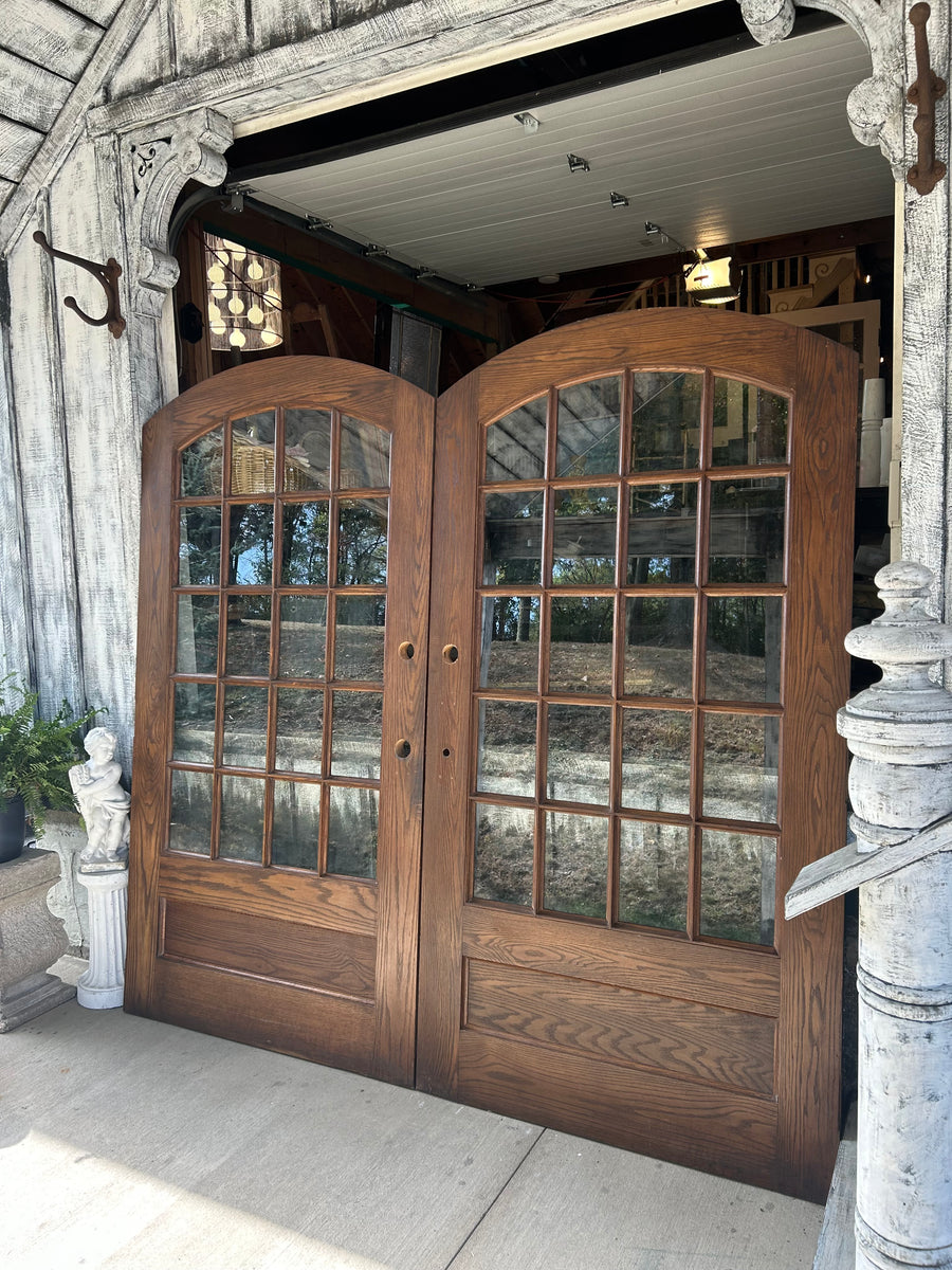 20 Lite Solid Oak 44” Wide Arched Door (door on right has sold)