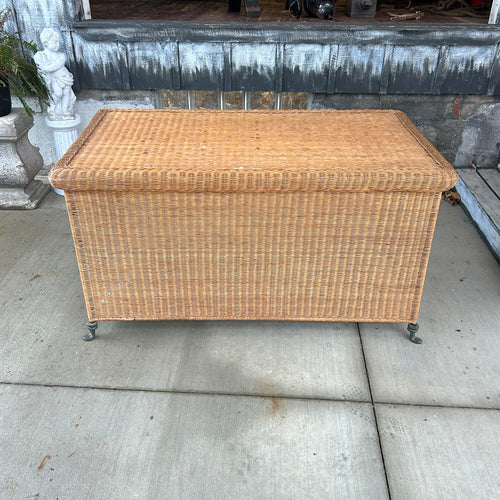 Vintage Wicker + Wrought Iron Desk