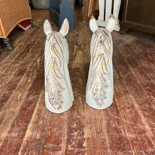 Vintage Haeger Ceramic Horse Head 22K Gold Glaze