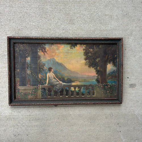 Vintage “Sunset Dreams” Framed Print