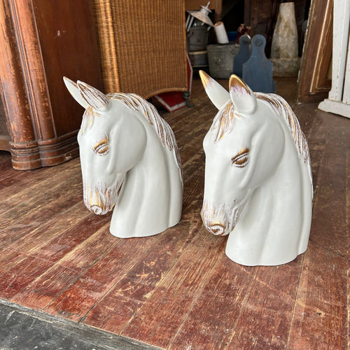 Vintage Haeger Ceramic Horse Head 22K Gold Glaze