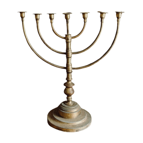 Vintage Brass Menorah Candelabra
