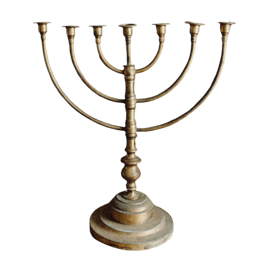 Vintage Brass Menorah Candelabra