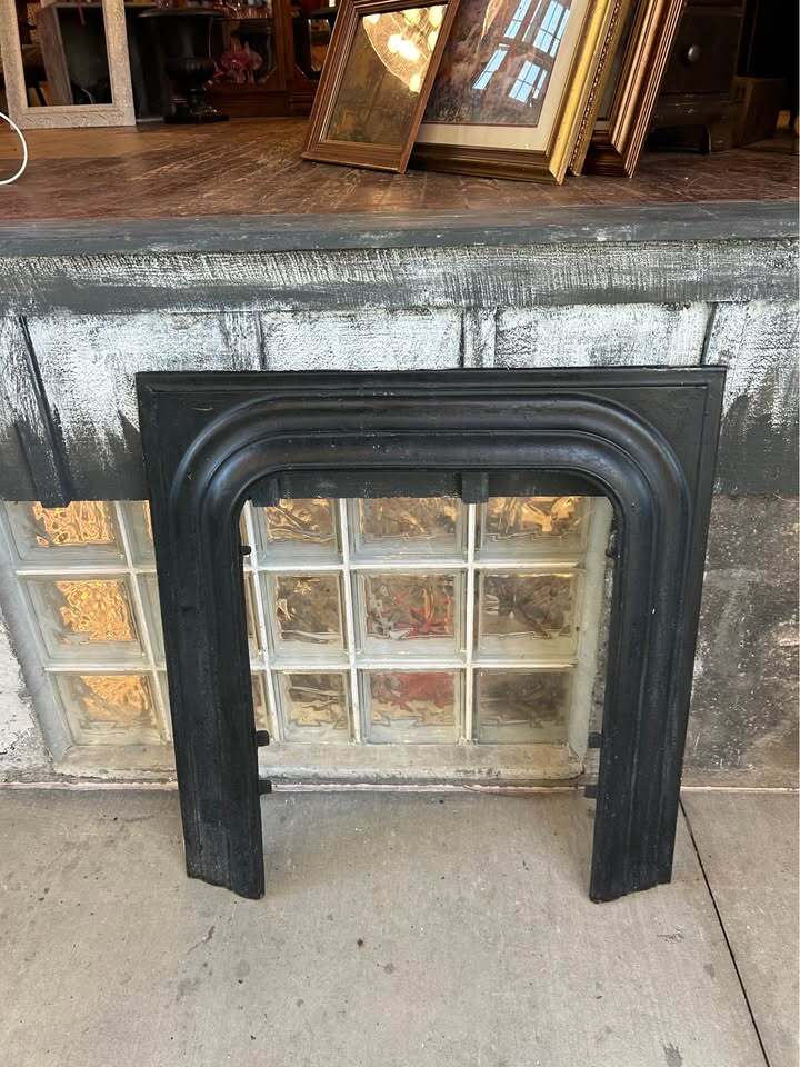 Antique Cast Iron Fireplace Surround
