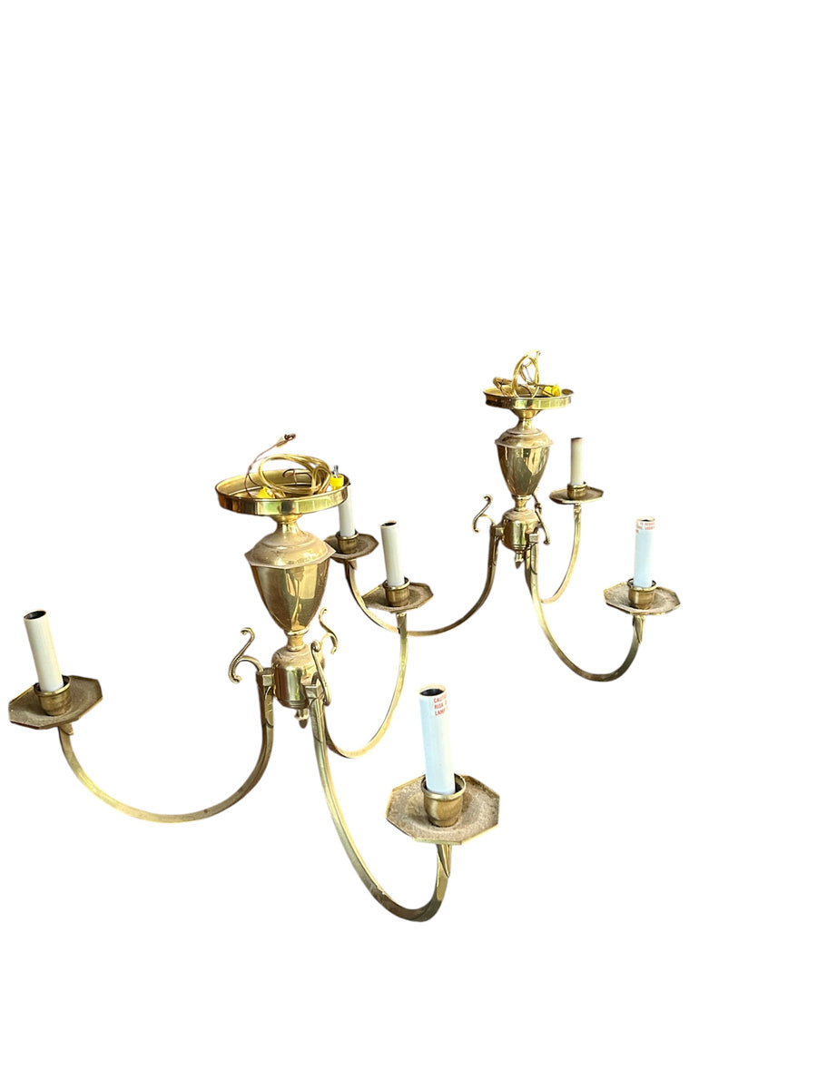 Brass Hanging Chandeliers