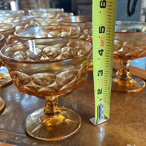 Vintage Amber Dessert Cups