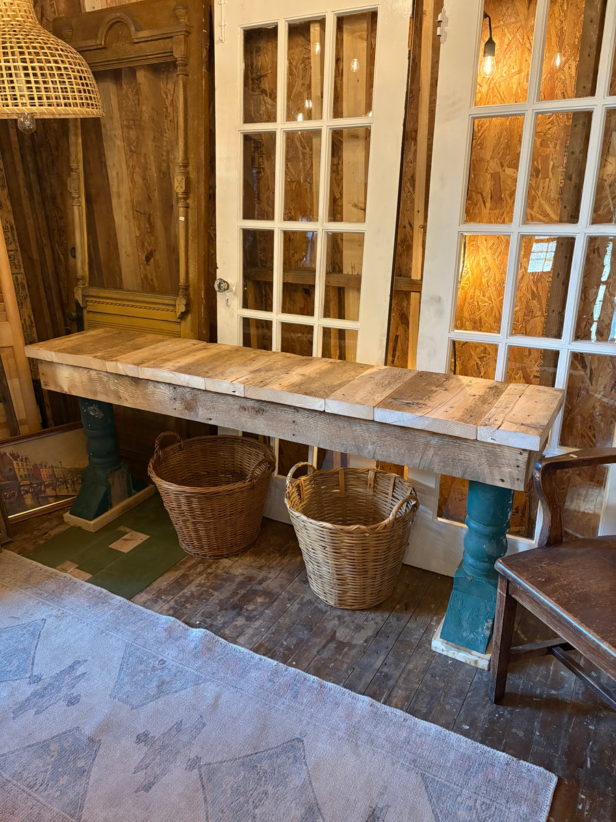 Handcrafted Reclaimed Wood Console/Sofa Table