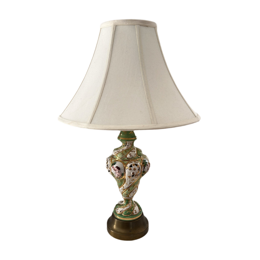 Antique Capodimonte Porcelain Lamp