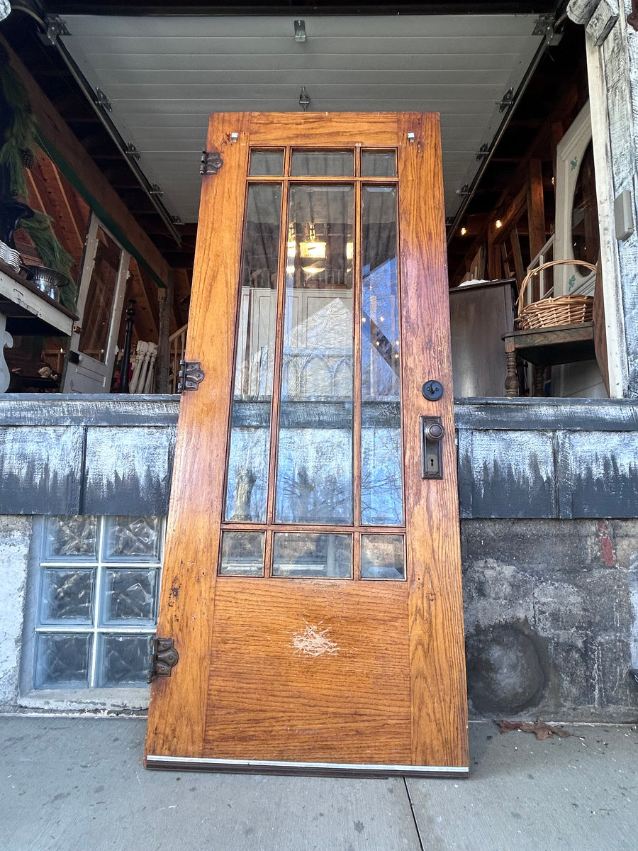 32” Beveled Glass Antique Entry Door
