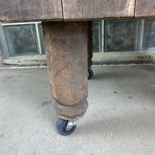 Antique Butcher Block Table