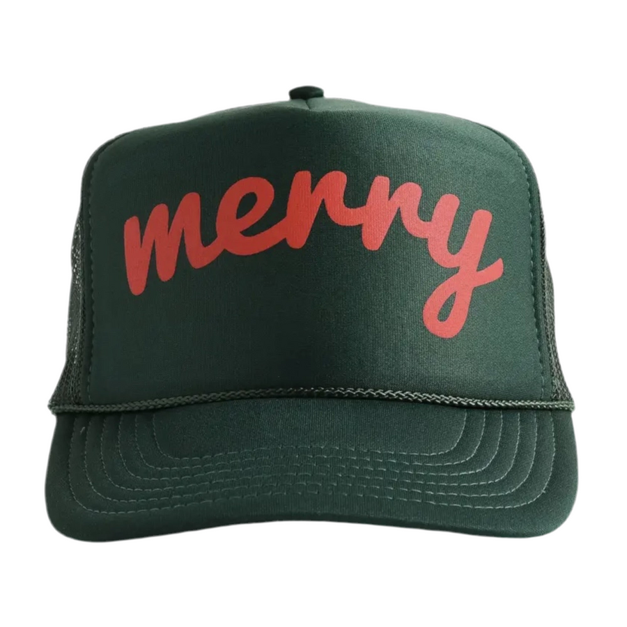 “Merry” Trucker Hat Green