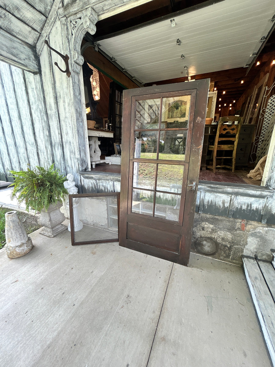 Antique Storm Door with Screen Insert