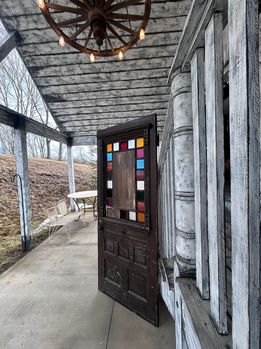 Antique Stained Glass
Exterior Door (transom window included)