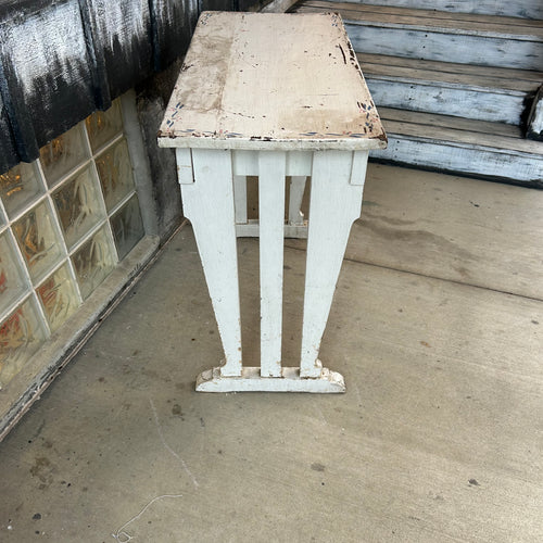 Painted White Farmhouse Style Accent Table