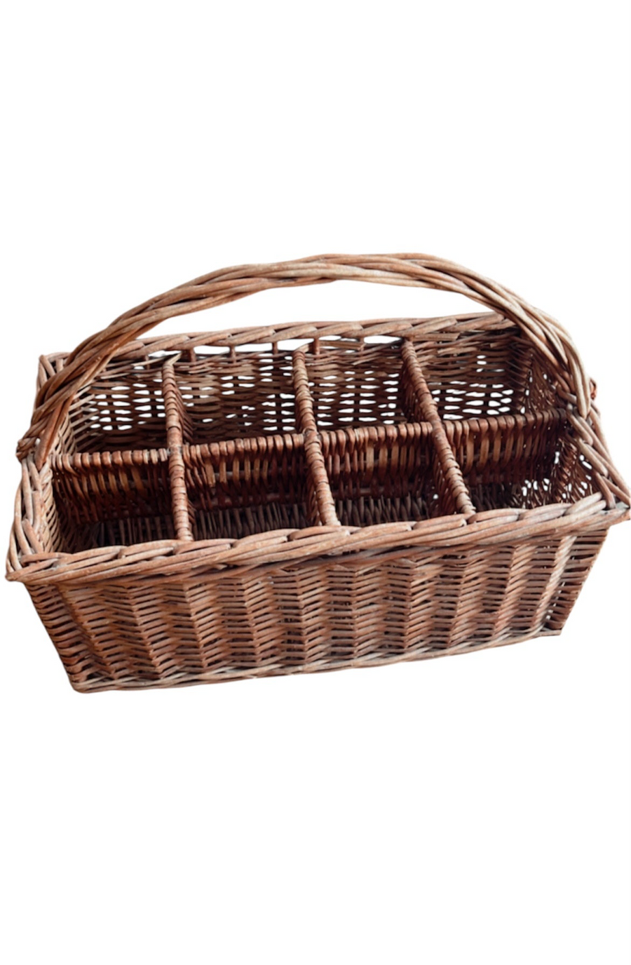 Vintage Wicker Bottle Basket