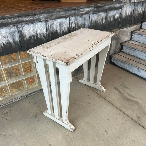 Painted White Farmhouse Style Accent Table