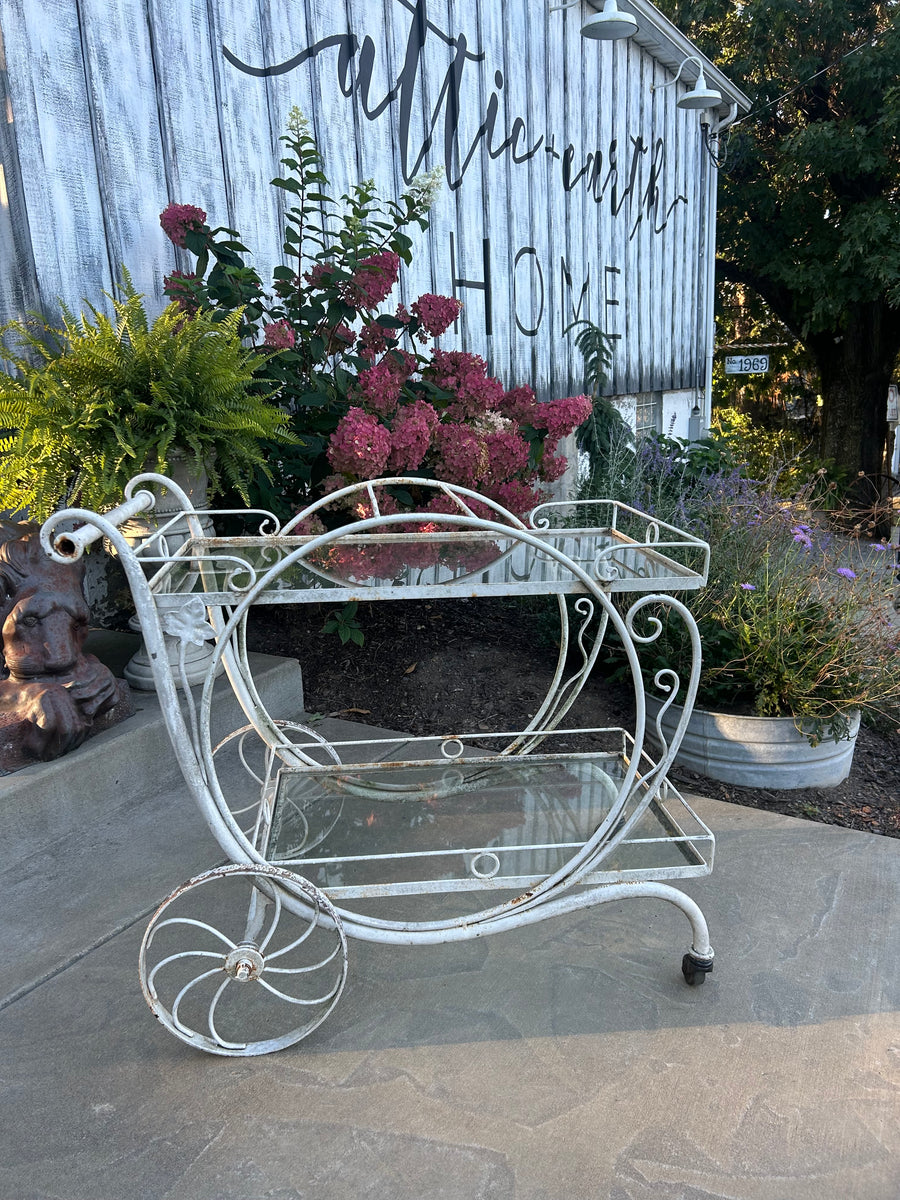 Vintage Salterini Wrought Iron Garden Tea Cart