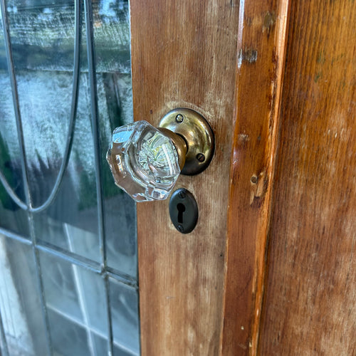 Antique Leaded Glass French Doors