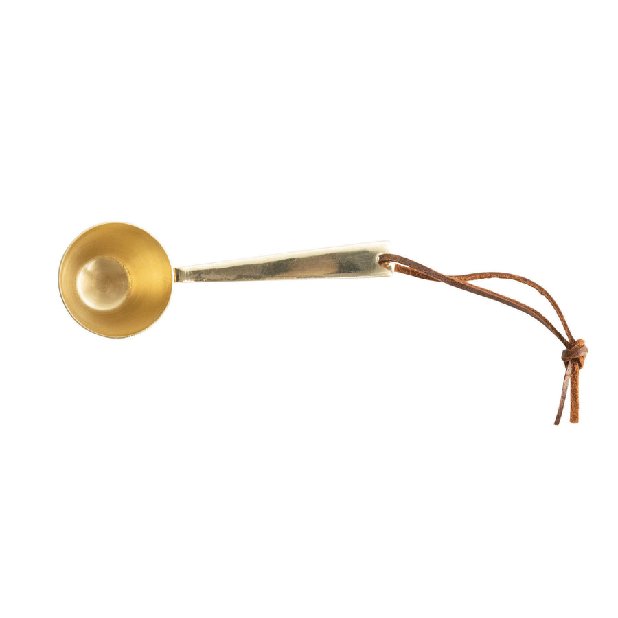 Metal Scoop with Leather Tie