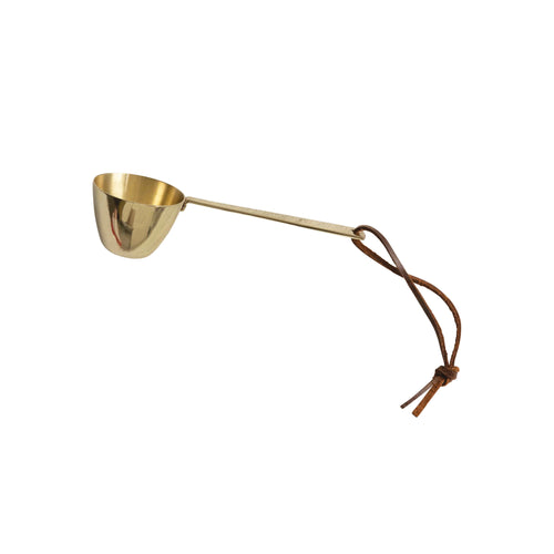 Metal Scoop with Leather Tie