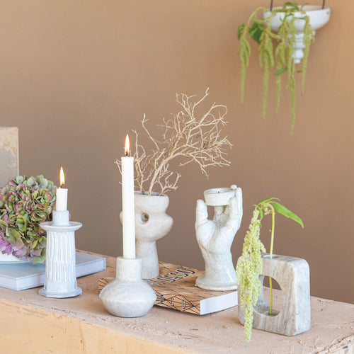 Stoneware Hand Tealight Holder