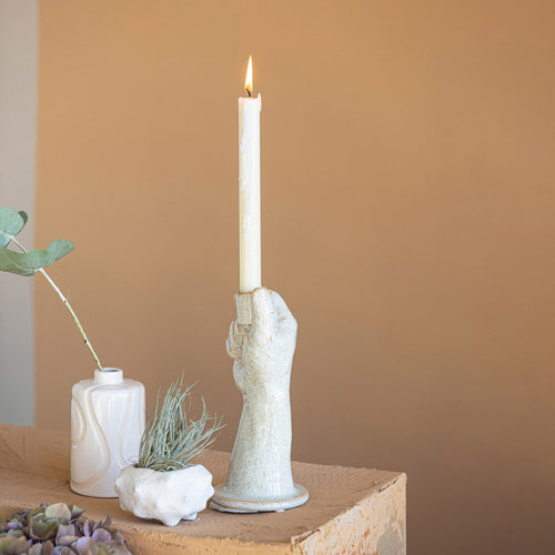 Stoneware Hand Taper Holder