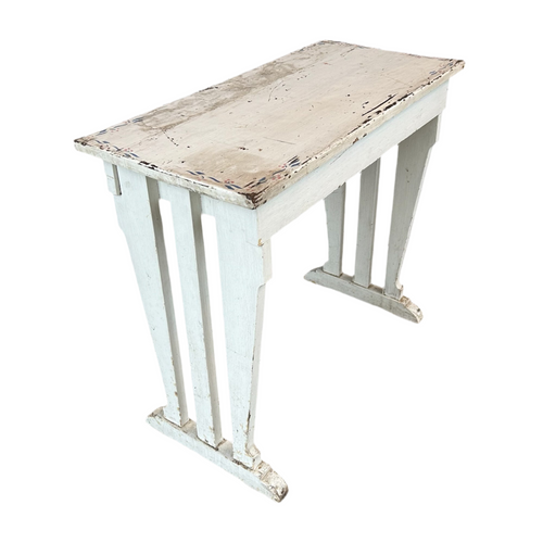 Painted White Farmhouse Style Accent Table