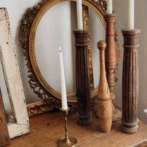 Vintage Ornate Brass Candlestick Holder