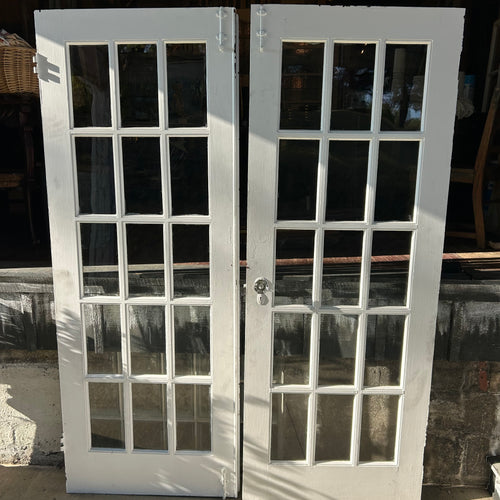 60” 15 Lite Antique French Doors