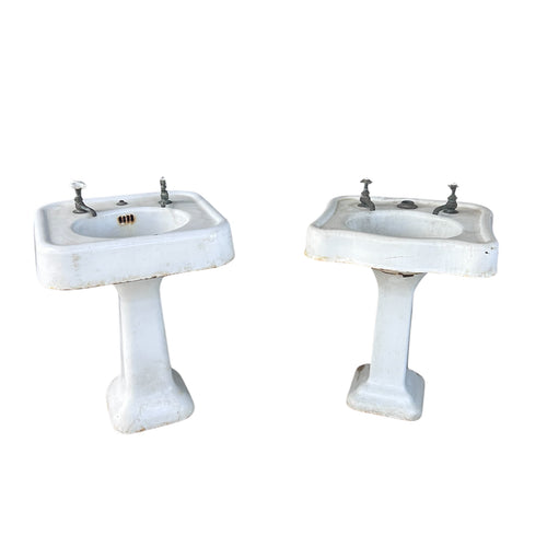 24” Cast Iron Pedestal Sinks