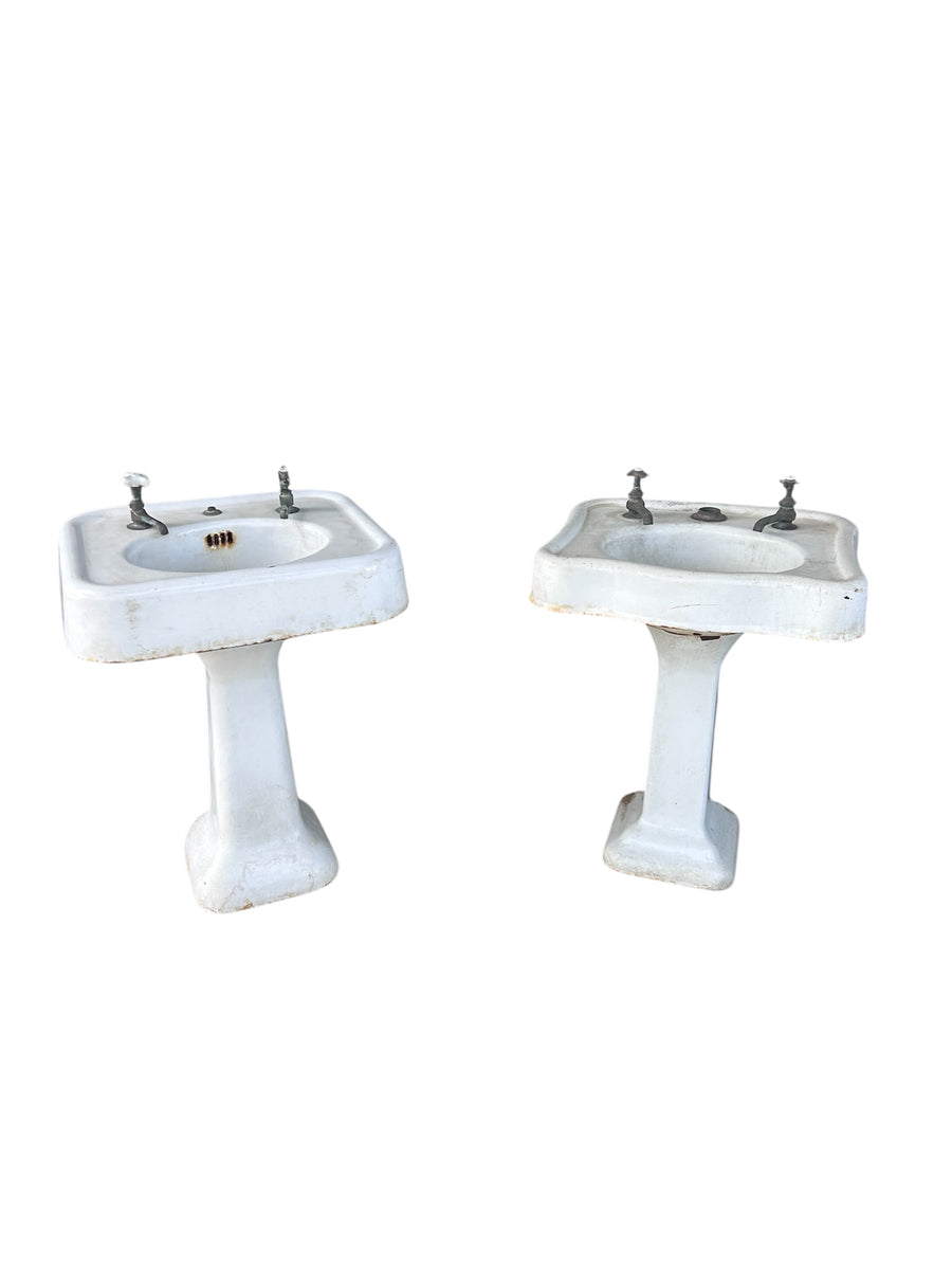 24” Cast Iron Pedestal Sinks