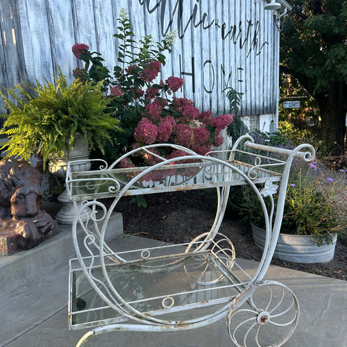 Vintage Salterini Wrought Iron Garden Tea Cart