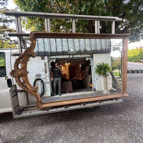 Antique Mirror (new glass installed-see pictures)