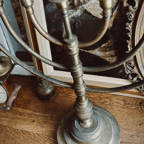 Vintage Brass Menorah Candelabra