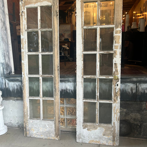 Antique Beveled Glass French Doors