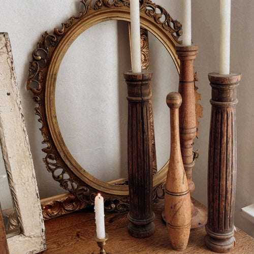 Vintage Ornate Brass Chamberstick Holder