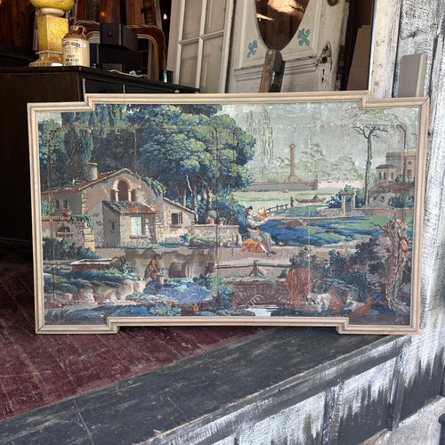 Beautiful Pair of Vintage European Pastoral Scenic Wall Panels