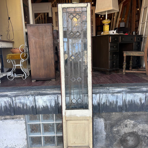 16” Antique Leaded Glass Sidelight