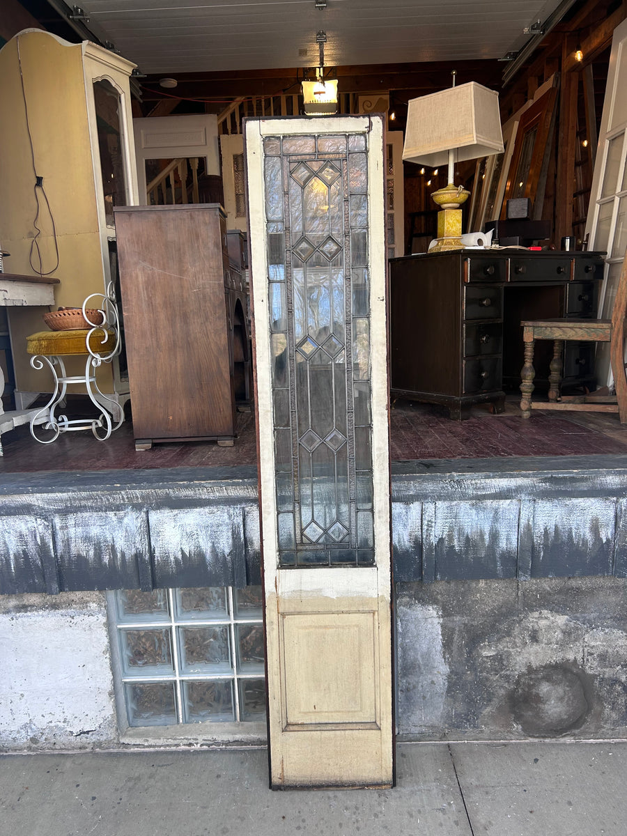 16” Antique Leaded Glass Sidelight