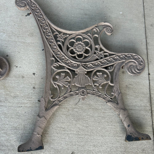 Ornate Cast Iron Bench Ends