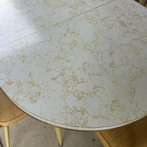 Mid-Century Modern Dinette Set with 4 Chairs