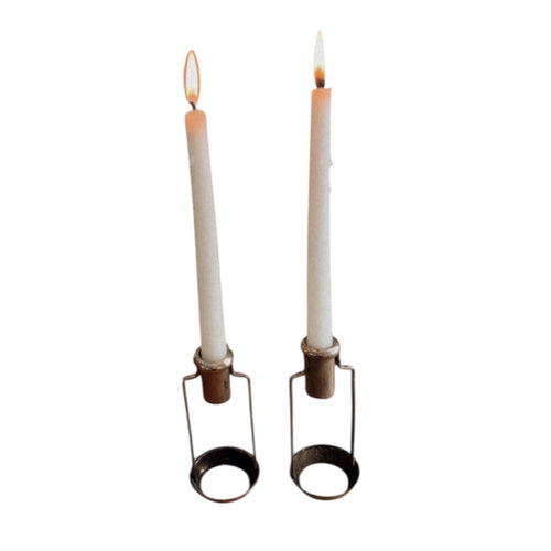 Vintage Silver Taper Candlestick Holders